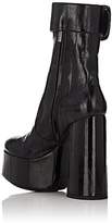 Thumbnail for your product : Saint Laurent Women's Billy Eel Skin Platform Ankle Boots - Black