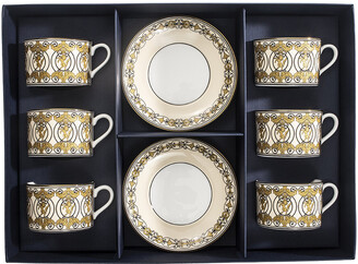 Halcyon Days Historic Royal Palaces Kensington Teacup & Saucer - Set Of 6