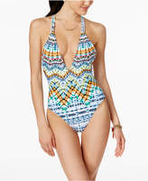 Thumbnail for your product : Bar III Tulum Tie-Dyed Macramé Racerback Swimsuit, Created for Macy's