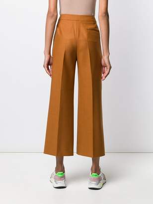 Pt01 high-rise wide-leg cropped trousers