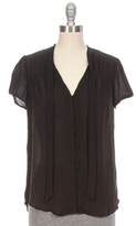 Thumbnail for your product : Joie Davana Short Sleeve Button Front Tie Top