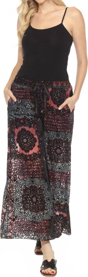 Johnny Was Axelle Wide Leg Burnout Pant In Nava