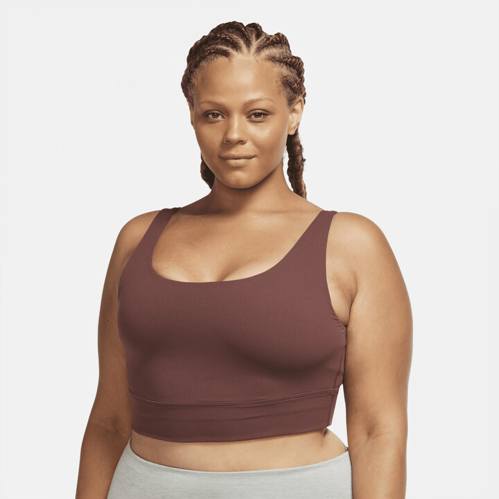 Nike Women's Yoga Luxe Infinalon Cropped Tank Top (Plus Size) in Red -  ShopStyle