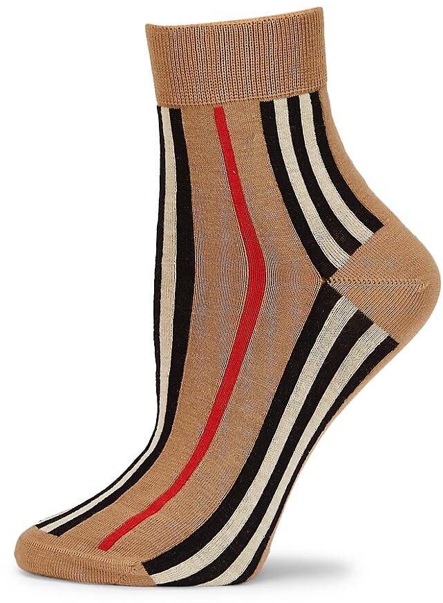 Burberry Vertical Icon Stripe Crew Socks - ShopStyle