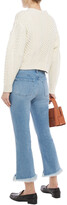 Thumbnail for your product : J Brand Selena frayed mid-rise kick-flare jeans