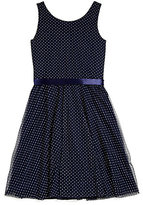 Thumbnail for your product : Un Deux Trois Girl's Polka Dot Skater Dress