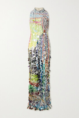 Givenchy - Sequined Chiffon Gown - Silver