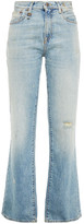 Thumbnail for your product : R 13 Colleen Distressed High-rise Straight-leg Jeans
