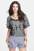 Thumbnail for your product : Free People 'Mayan Starburst' Short Sleeve Blouse