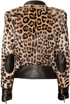 Thumbnail for your product : Balmain Leopard Print Fur Jacket