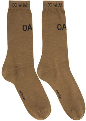 Oamc Tan Logo Socks