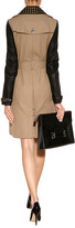 Thumbnail for your product : Burberry Cotton Gabardine Trench with Leather Sleeves and Studs