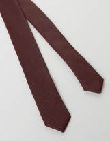 Thumbnail for your product : ASOS Skinny Tie In Burgundy
