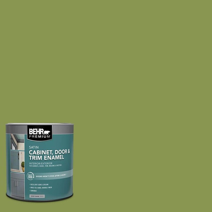 BEHR PREMIUM 1 qt. #M350-6 Frog Satin Enamel Interior/Exterior Cabinet, Door & Trim Paint