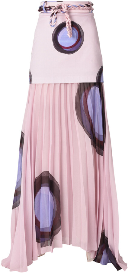 Long Pleated Chiffon Skirt | Shop the world's largest collection 