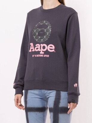 AAPE BY *A BATHING APE® Sequin Logo Chest Sweatshirt