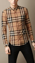 Thumbnail for your product : Burberry Exploded Check Cotton Linen Shirt