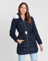 Thumbnail for your product : Dorothy Perkins Luxe Belted Padded Coat