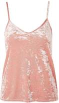 Thumbnail for your product : Topshop Sleeveless velour camisole top