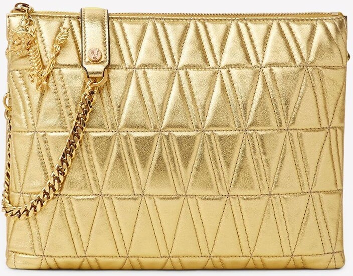 Versace Virtus Quilted Shoulder Bag in Nappa Leather ShopStyle