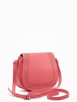 Thumbnail for your product : Old Navy Laser-Cut Mini-Saddle Bag for Women