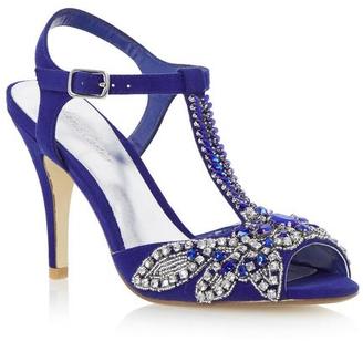 R cartier ladies MONTORI - BLUE Jewelled T-Bar High Heel Sandal