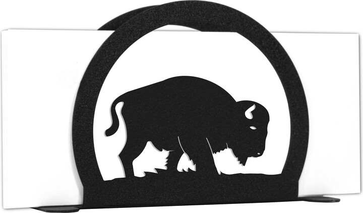 Buffalo Bison Metal Letter Napkin Card Holder