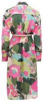 Thumbnail for your product : Fendi Windflower-print Silk Shirt Dress - Pink Print