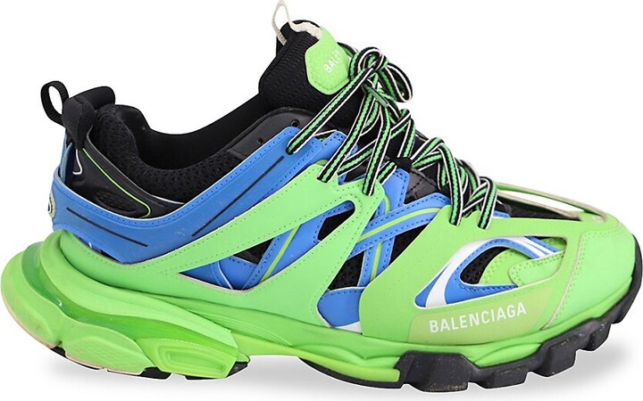Balenciaga Men's Block Track Blue And Green In Polyurethane Athletic Shoes Sneakers - ShopStyle