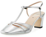 Thumbnail for your product : Fendi Metallic Leather 55mm Slingback Pump