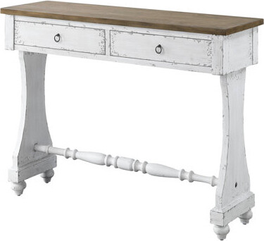 Ophelia & Co. Antique White 2-drawer Console Table