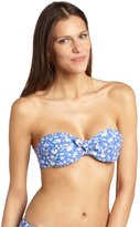Thumbnail for your product : Shoshanna blue vintage floral bow underwire bandeau top