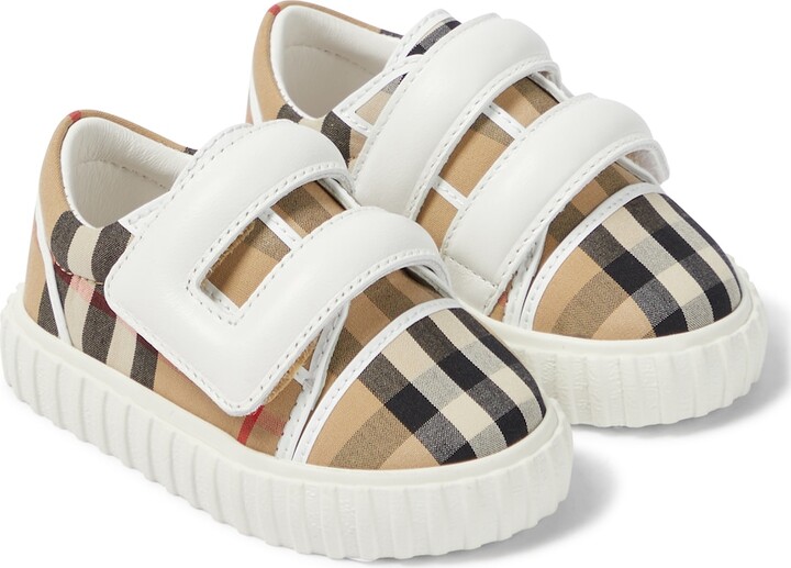 Burberry Children Baby Vintage Check canvas sneakers - ShopStyle Boys' Shoes