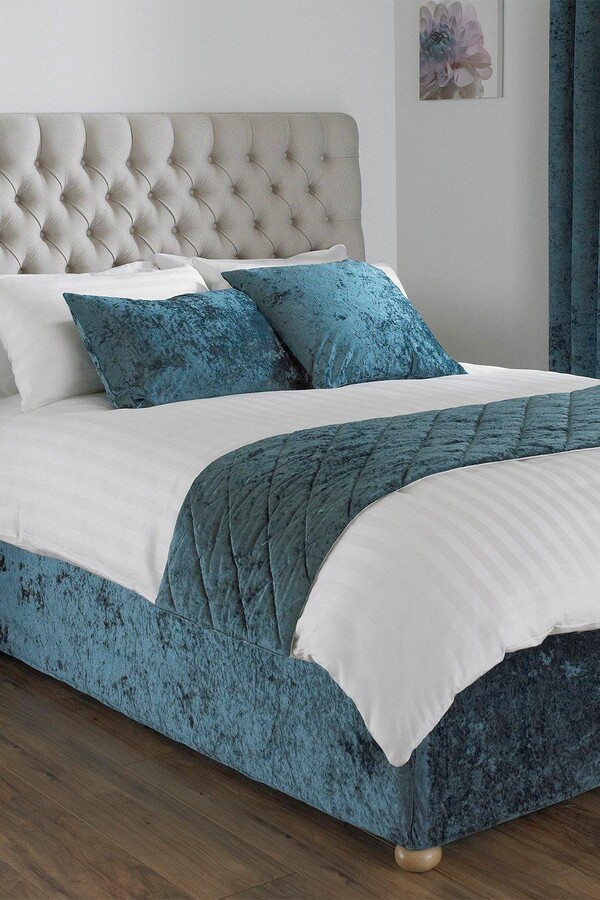Paoletti Verona Quilted Crushed Velvet Bed Wrap ShopStyle