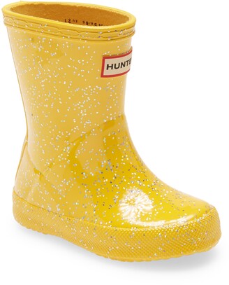 girls yellow rain boots
