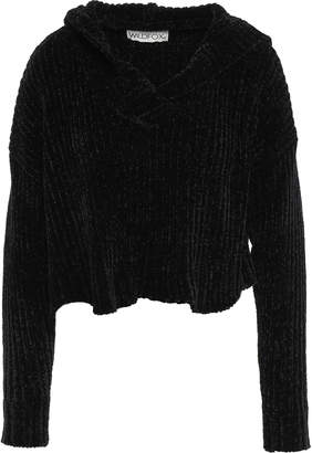 Wildfox Couture Cropped Ribbed Chenille Hoodie
