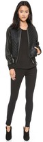 Thumbnail for your product : Yigal Azrouel Boucle Bomber with Leather Sleeves
