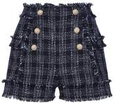 Balmain High-Waisted Tweed Shorts 