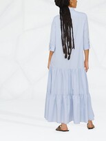 Thumbnail for your product : Antonelli Belted Waist Tiered Maxi Dress