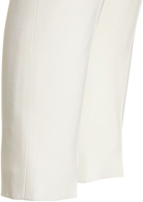 Alexander McQueen High Rise Straight Crepe Pants