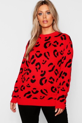 red leopard print sweater