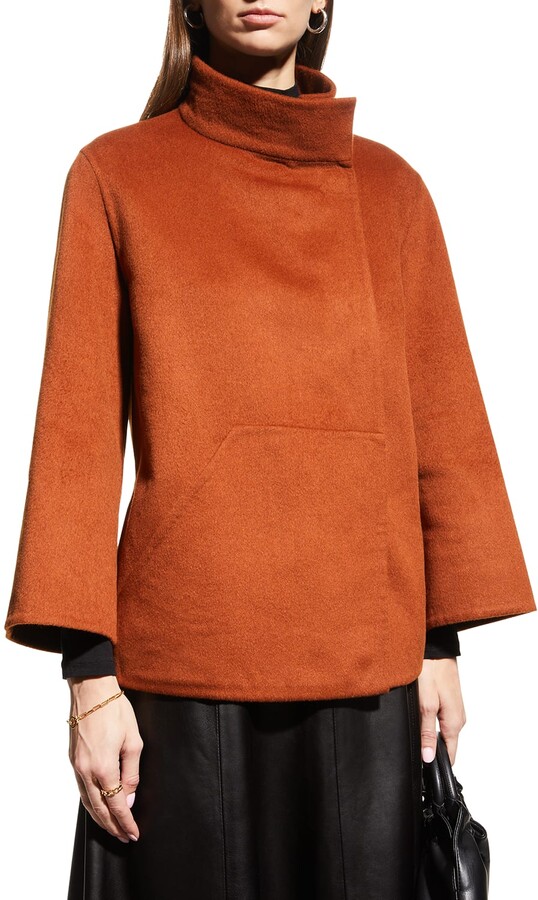 rust colored wool coat