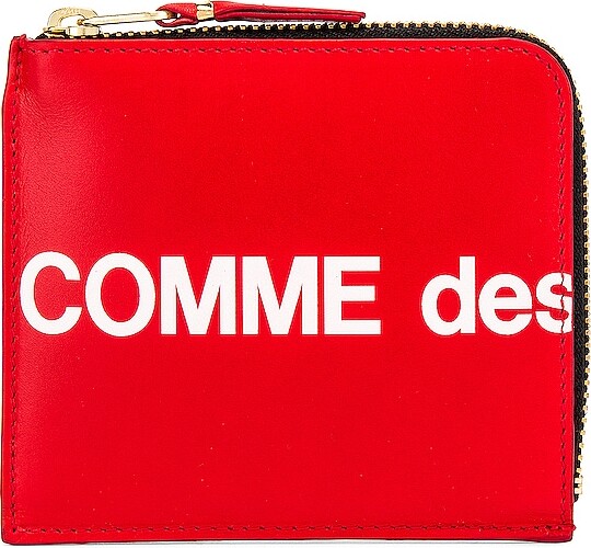 COMME des GARCONS Huge Logo Wallet in Red