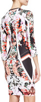 Thumbnail for your product : Roberto Cavalli Eden Mixed-Print Fitted Dress
