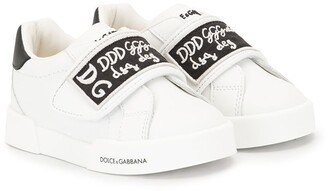 Dolce & Gabbana Children Logo Touch Strap Sneakers