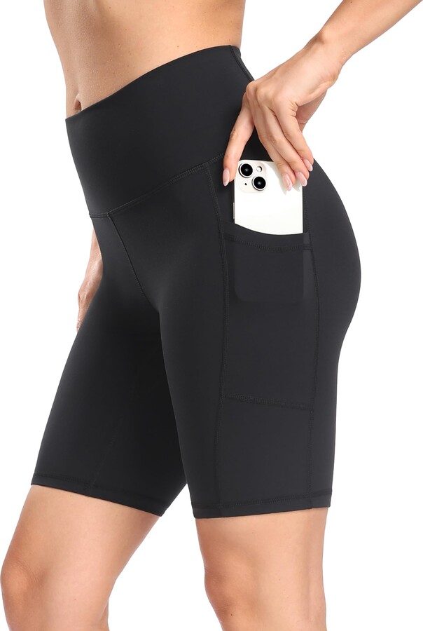 YUNOGA Women's High Waist Yoga Shorts 6 Inseam Biker Shorts Workout  Spandex Shorts with Pockets - ShopStyle
