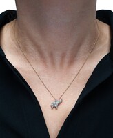 Thumbnail for your product : Wrapped Diamond Elephant 18" Pendant Necklace (1/10 ct. t.w.) in 10k Gold, Created for Macy's