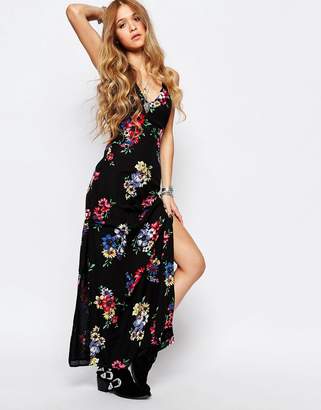 Glamorous Maxi Dress In Festival Floral Print