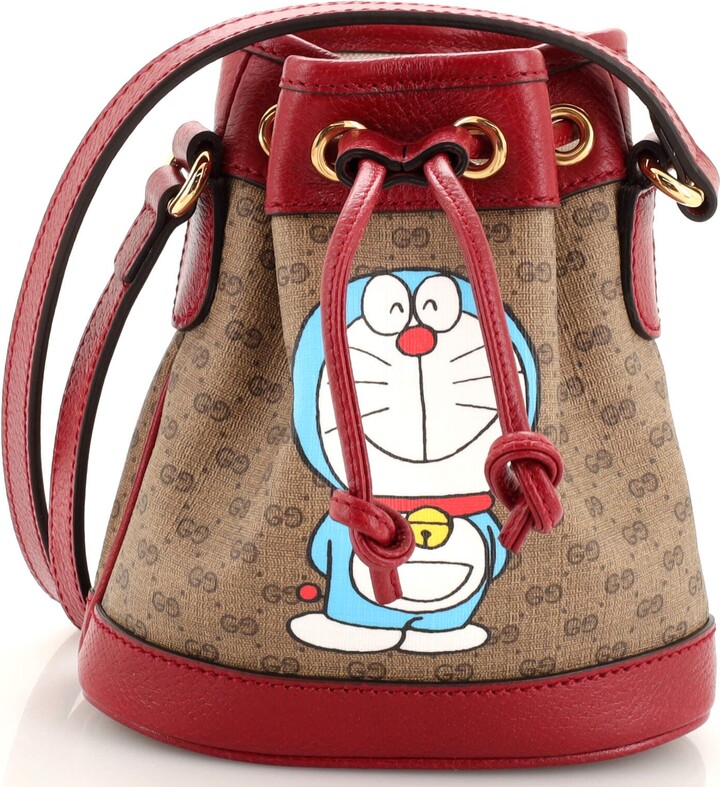 Gucci Doraemon Bucket Bag Printed Mini GG Coated Canvas Mini - ShopStyle