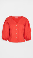 Thumbnail for your product : Tory Burch Cotton Puffed Sleeve Top
